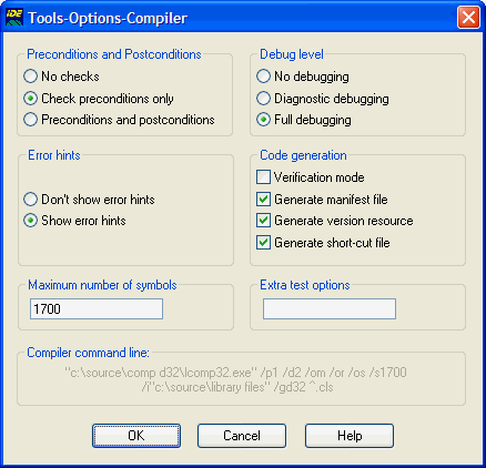 Compiler options