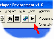 Learn Programming for Windows - Run button