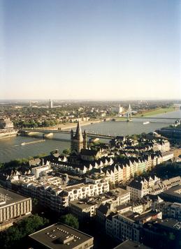 View from top of Cologne cathedral
