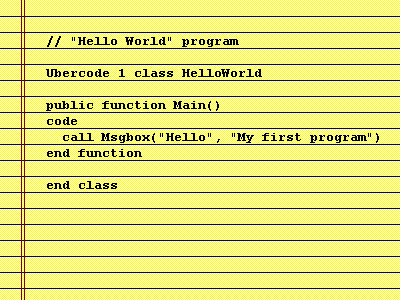 'Hello world' program